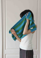 Ultra Soft Absorbent Retro Stripe Bath Towel - 100% Organic Premium