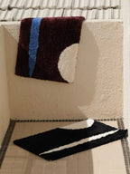 Ultra Soft Contemporary Abstract Bath Rug, Absorbent, Anti-slippery