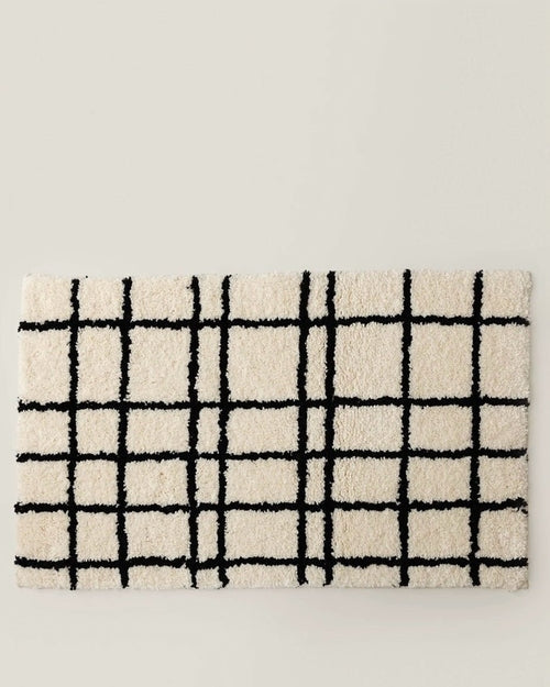 Ultra Soft Minimalist Nordic Stripe Bath Rug, Absorbent, Anti-slippery