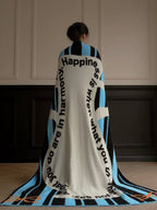 Ultra Soft Whimsical Cute Stripe Vase Throw Blanket - Warm Thick