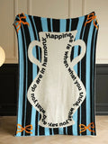 Ultra Soft Whimsical Cute Stripe Vase Throw Blanket - Warm Thick