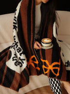 Ultra Soft Whimsical Cute Stripe Vase Throw Blanket - Warm Thick