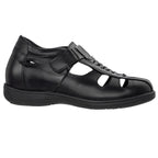 TOTO Black Braided Leather Sandals - Three Inches - G1307
