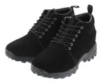 CALTO 3.2" Taller Black Hiker-Style Height-Enhancing Shoes H7222