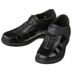 TOTO Black Braided Leather Sandals - Three Inches - G1307