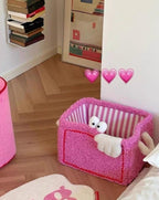 Whimsical Eclectic Big Eyes Plush Cute Laundry Storage Baskets -