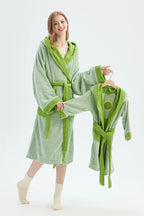 Whimsical Ultra Soft Sunflower Hooded Bathrobe - 100% Organic Long-sta