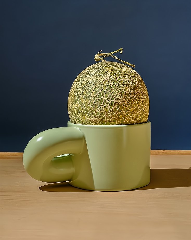 Handmade XXXL Ceramic Chubby Mug - Unique Cute Large Mug for Coffee &